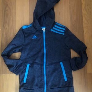 Boys adidas zip-up hoodie.